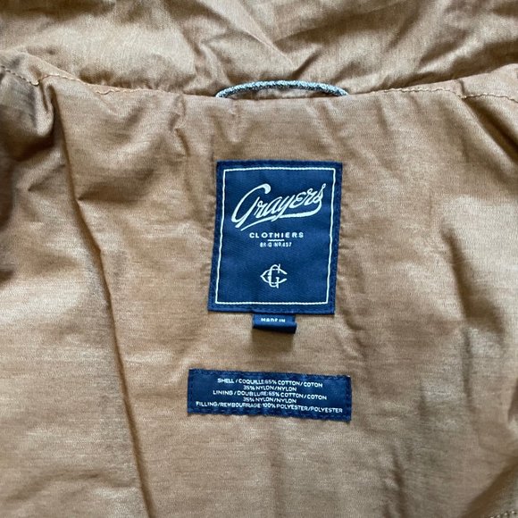 Canvas Field Coat - Grayers  - Saddle - Mens Size Medium - Picture 6 of 7